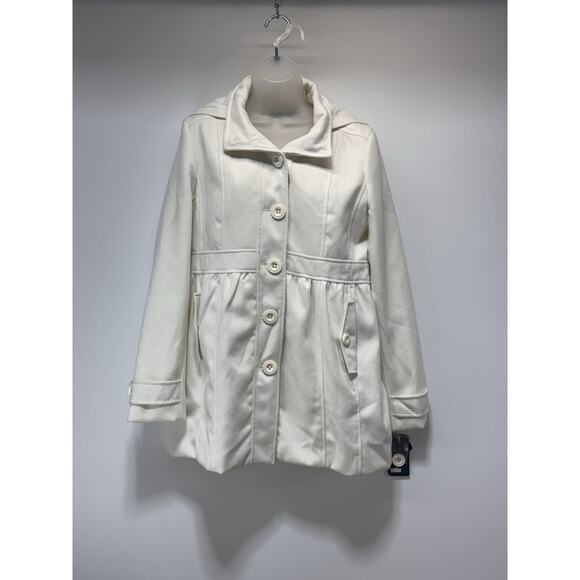Sebby Collection White Double Breasted Button Up Coat Women’s Size XL NWT - Picture 1 of 10